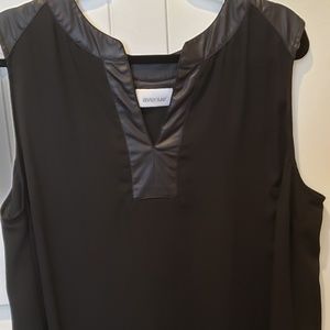Black sheer sleeveless blouse